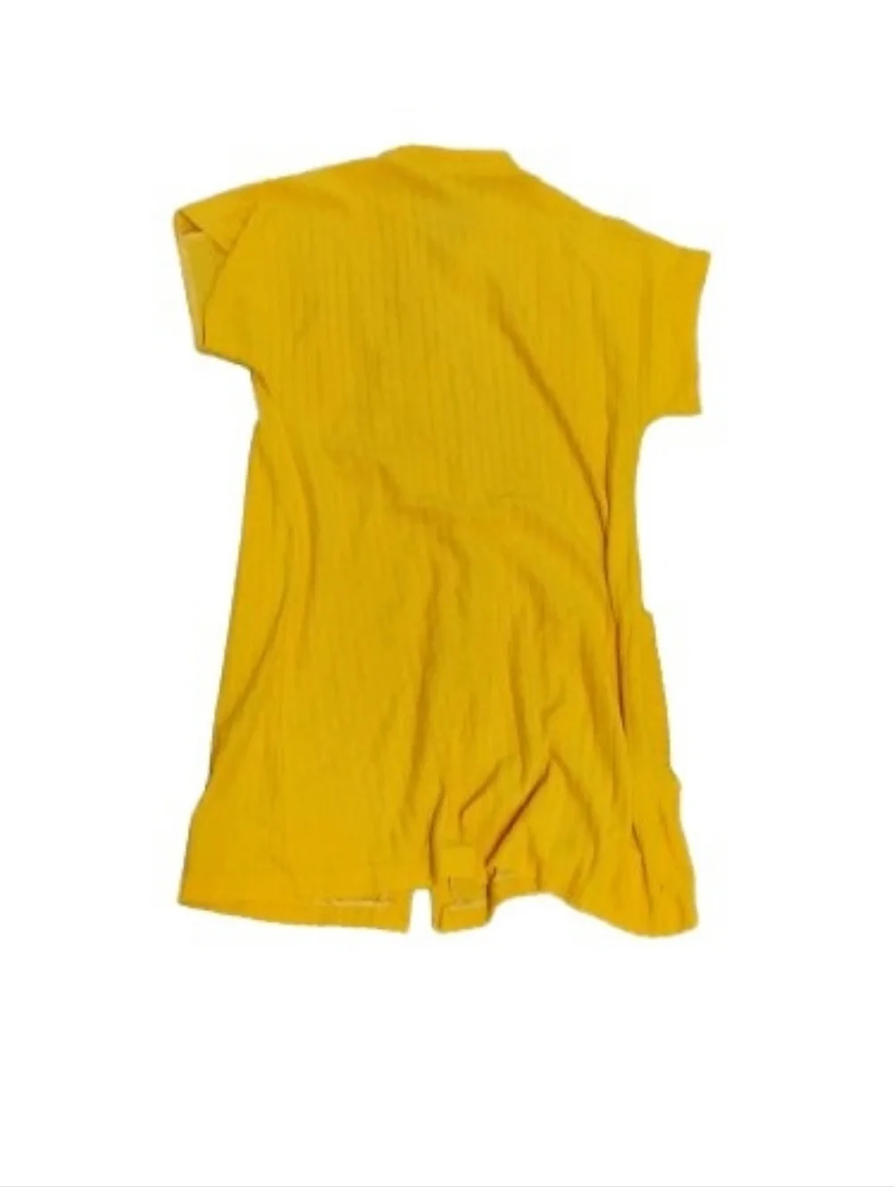 Vintage 1980s Heather Collection Mustard Yellow Terrycloth Snap on Coverup